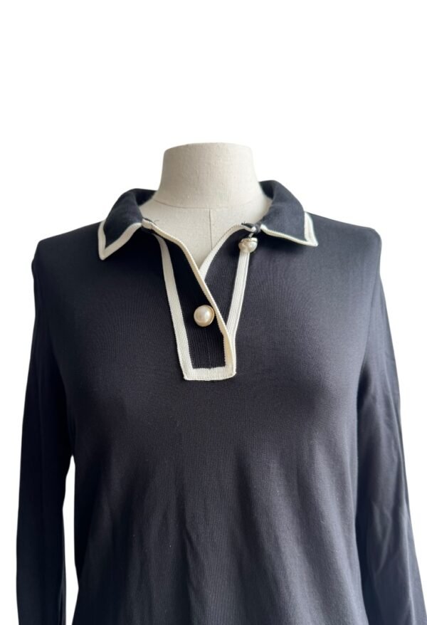 CAROLINA HERRERA - POLO BOTON JOYA BLCK-WHITE - Image 9